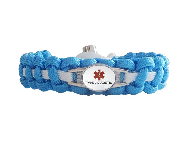 Medical ID Type Diabetic Paracord Bracelet1