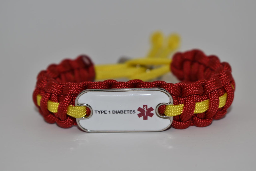 Paracord Diabetic Jewelry Medical ID Type Diabetic Paracord