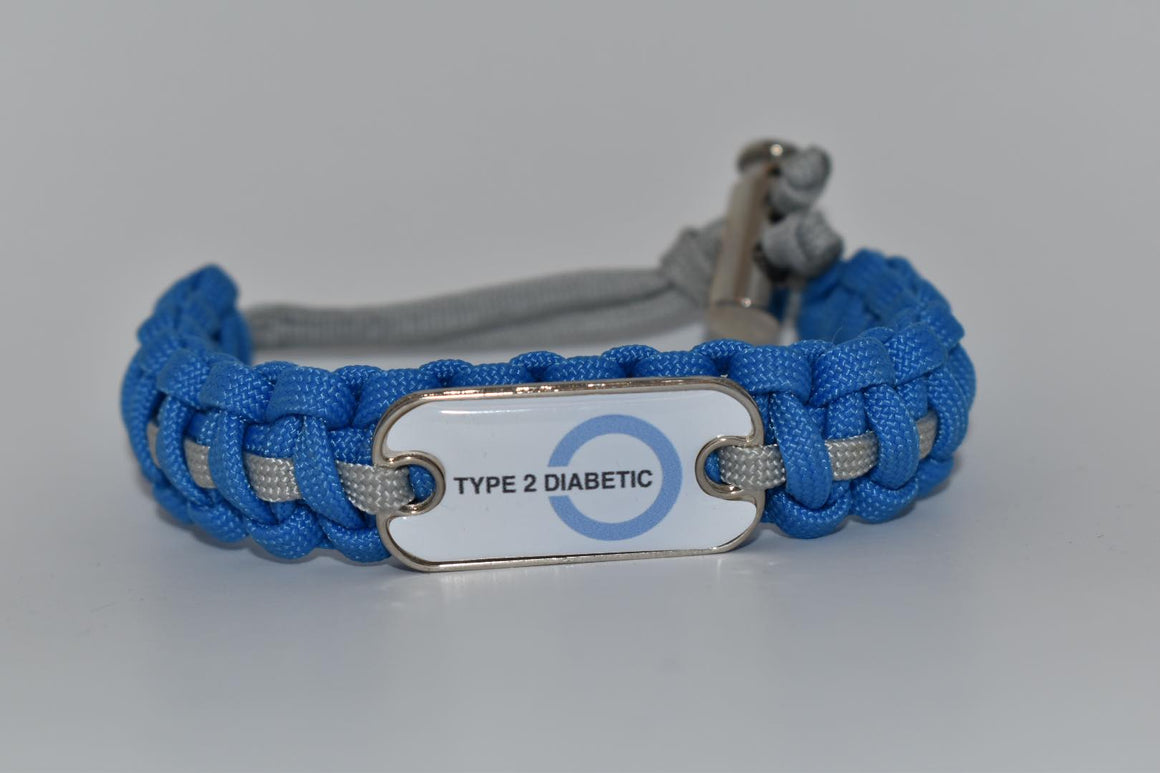Medical ID Type 2 Diabetic Paracord Bracelet