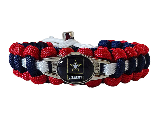 US Army Dog Tag Paracord Bracelet - Handmade By Heroes