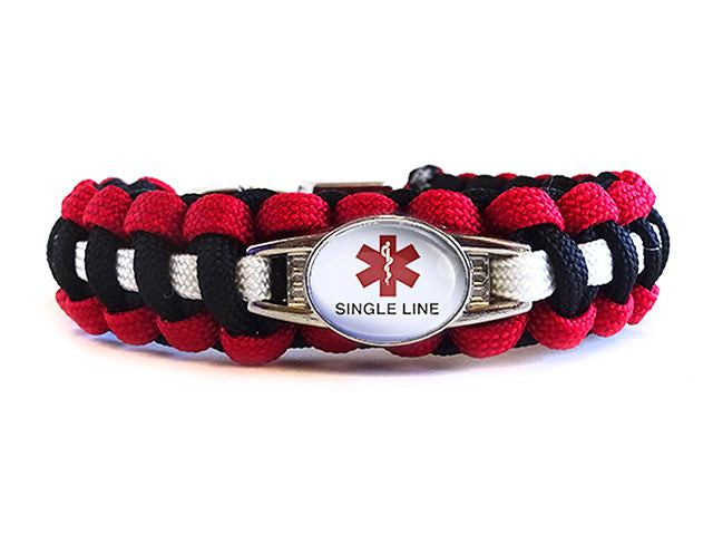 Customizable Medical ID Bracelet - Single Line