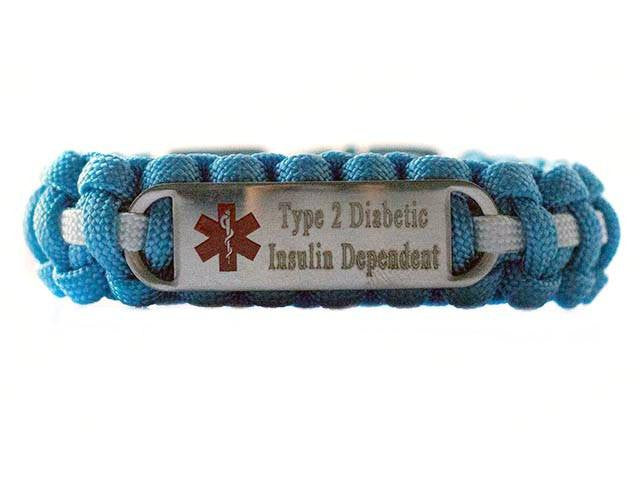 Insulin Dependent Diabetic Tags Bracelets Medical ID Type Diabetic